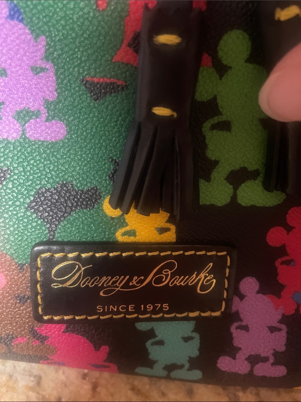 Dooney & Bourke Colorful Mickey Silhouettes Tote - Picture 3 of 6
